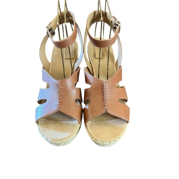 UGG Careena  Leather Ankle-Strap Espadrille Platform Wedge Sandals NEW Size 11 - Picture 3 of 9